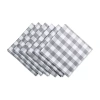 Design Imports Gray/white Checkers 6-pc. Napkins In Gray