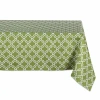 Design Imports Green Lattice Outdoor Tablecloth In Green