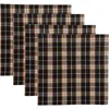 Design Imports Hallows Eve Plaid 4-piece Napkin Set In Brown