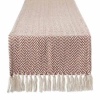 Design Imports Handloom Chevron Table Runners In Orange