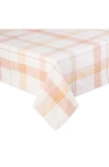 Design Imports Happy Day Plaid Tablecloth In White/pink Multi