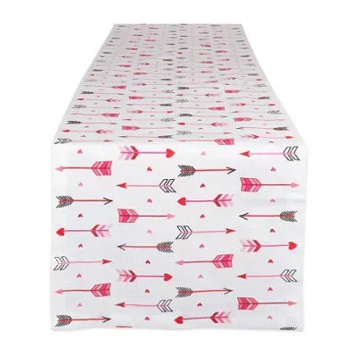 Design Imports Hearts & Arrow Print Table Runner In Multi