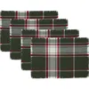 Design Imports Heck The Halls Plaid Set Of Four Placemats In Green