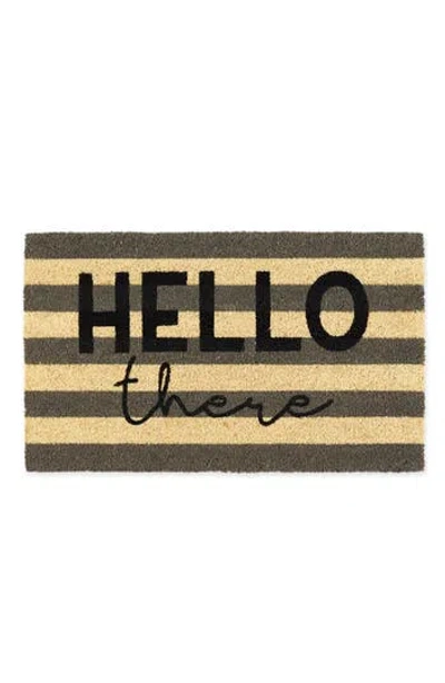 Design Imports Hello There Coir Doormat In Black