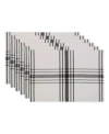 Design Imports Home Sweet Farmhouse Plaid Set Of 4 Placemats In Black