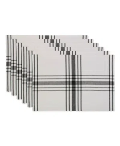 Design Imports Home Sweet Farmhouse Kitchen Textiles, 13" X 19", Set Of 6 In Black
