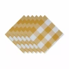 Design Imports Honey Gold Buffalo Check 6-pc. Napkins In Yellow