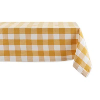 Design Imports Honey Gold Buffalo Check Tablecloth In Yellow