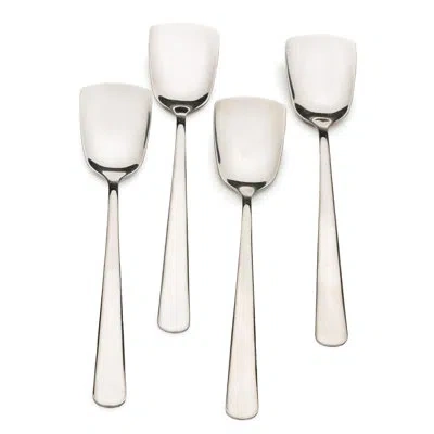 Design Imports Ice Cream Spoons Set Of 4 In Silver