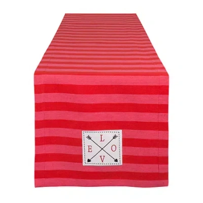 Design Imports In Love Embellished Table Runner In Red