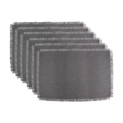 Design Imports Jute 6-pc. Placemat In Gray