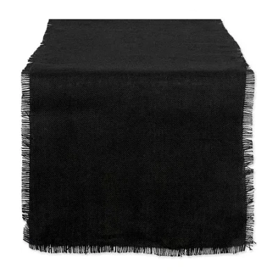 Design Imports Jute Table Runner In Black