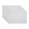 Design Imports Light Gray And Off-white Tonal Recycled Cotton Slubby Rib 6-pc. Placemat In Gray
