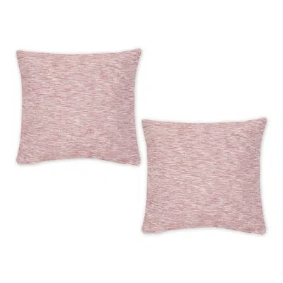 Design Imports Light Gray And Off-white Tonal Recycled Cotton Pillow Cover 18x18 Set/2 In Barn Red,off White