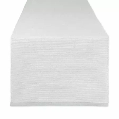 Design Imports Light Gray Eco-friendly Chambray Fine Ribbed Table Runner