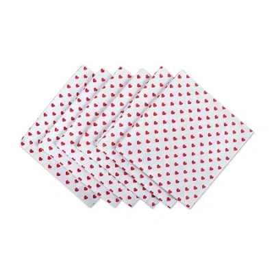 Design Imports Lil Hearts 6-pc. Napkins In Red