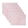 Design Imports Lil Hearts Ribbed 6-pc. Placemat In Red