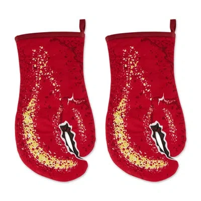 Design Imports Lobster Claw Oven Mitt Set/2 In Red