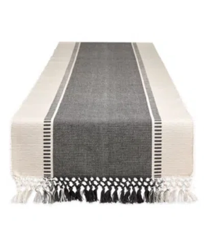 DESIGN IMPORTS MINERAL DOBBY STRIPE TABLE RUNNER, 13" X 72"