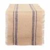 Design Imports Mineral Double Border Burlap Table Runner In Blue
