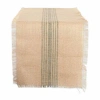Design Imports Mineral Middle Stripe Burlap Table Runner In Brown