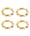 Design Imports Napkin Ring, Set Of 4 In Gold