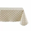Design Imports Natl Polka Dot Vinyl Tablecloth In Brown