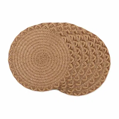 Design Imports Natural Lattice Woven 6-pc. Placemat In Brown