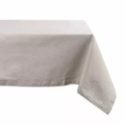 Design Imports Natural Solid Chambray Tablecloth In Sand