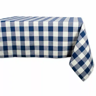 Design Imports Navy Buffalo Check Tablecloth In Blue