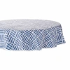 Design Imports Navy Grid Vinyl Tablecloth In Blue