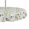 Design Imports Olives Print Outdoor With Zipper Tablecloth In Green