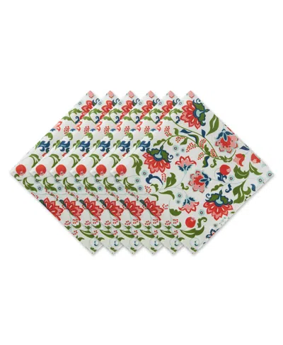 Design Imports Outdoor Napkin Set Of 6 In Multi