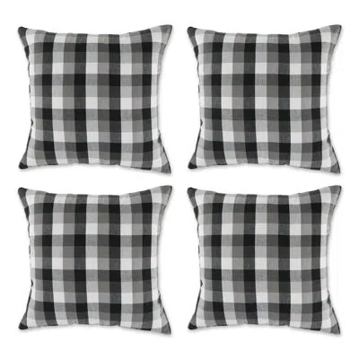 Design Imports Outdoor Square Cotton Pillow Cover In Red