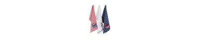 Design Imports Patriotic Dish Towel Set 18x28", Decorative Kitchen Towels, Red White Boom, 3 Count