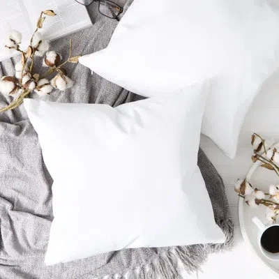 Design Imports Pillow Cover Set Of 2 In White