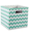 Design Imports Print Polyester Storage Bin In Aqua