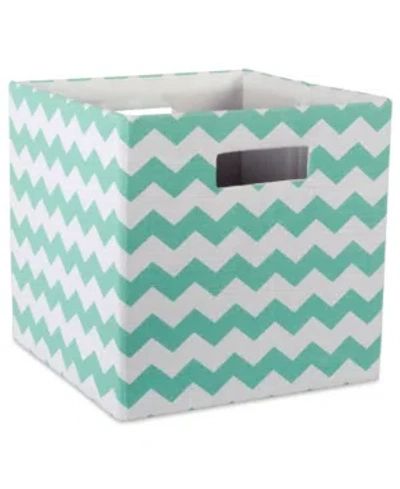 Design Imports Print Polyester Storage Bin In Aqua