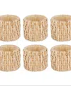Design Imports Rattan Napkin Ring, Set Of 6 In Rattan