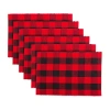 Design Imports Red Buffalo Check 6-pc. Placemat In Red