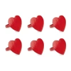 Design Imports Red Heart 6-pc. Napkin Rings In Red