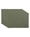 Design Imports Ribbed Placemat, Set Of 6 In Green