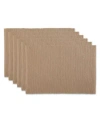 Design Imports Ribbed Placemat, Set Of 6 In Stone