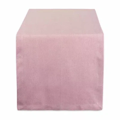 Design Imports Rose Solid Chambray Table Runner In Pink