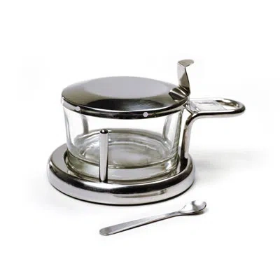 Design Imports Salt Cellar With Spoon In Stainless Steel