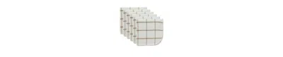 Design Imports Scrubber Dishcloths Collection Windowpane Dishrag Set, 12x12", White/stone Stripe, 6 Piece