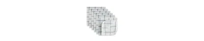 Design Imports Scrubber Dishcloths Collection Windowpane Dishrag Set, 12x12", White/stonewash Blue Stripe, 6 Piece
