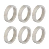 Design Imports Silver Circle 6-pc. Napkin Rings In Silver
