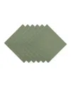 Design Imports Solid Napkin Set Of 6 In Artichoke Green