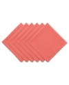 Design Imports Solid Napkin, Set Of 6 In Coral